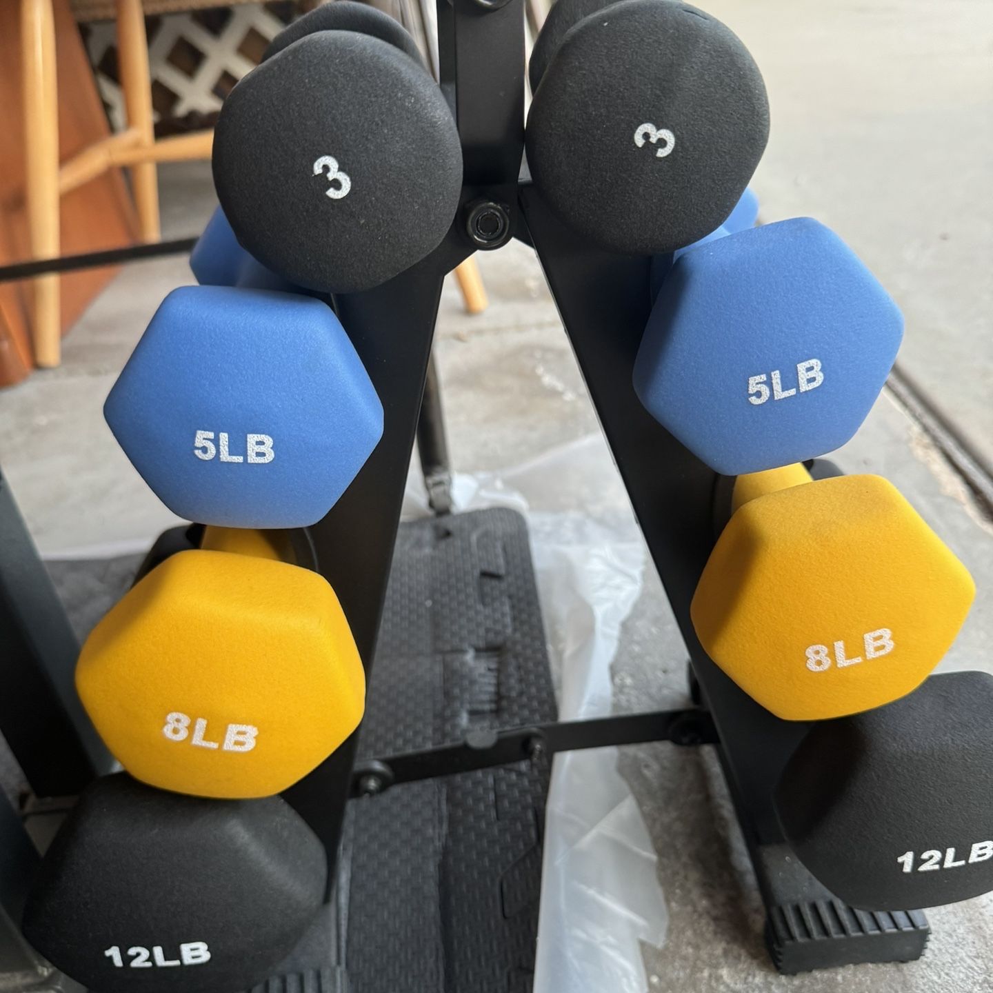 Dumb Bell Set with Rack 