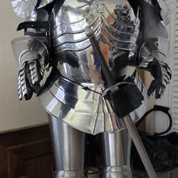 Armor 6' Wearable Full Suit Of Armor, Larp, Renaissance Fair