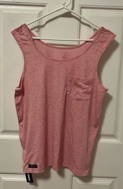 Post Shoulder Surgery Pink Tank Top with Chest Pocket