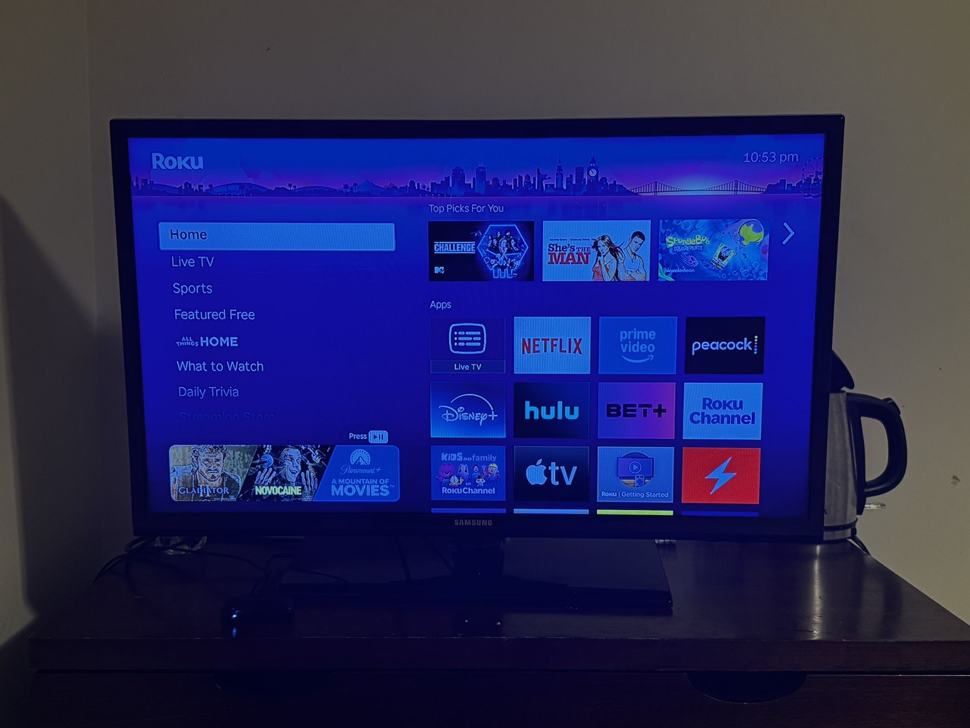 Roku Plug-In And Tv