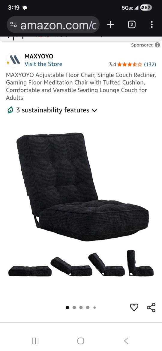 MAXYOYO NEW Never Used  adjustable  Floor/ Gaming  Chair 