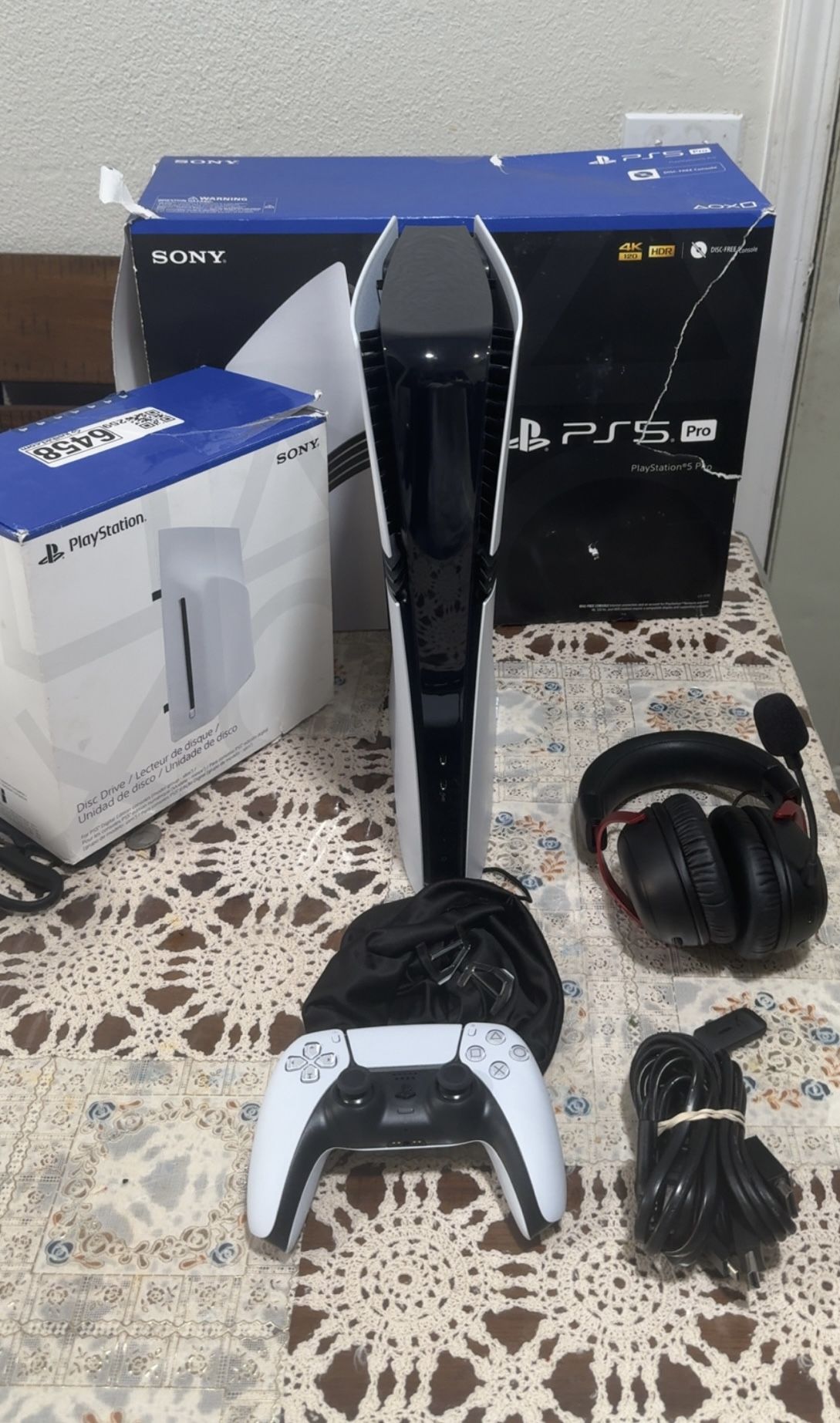 Ps5 Pro W Disk Drive & Headset