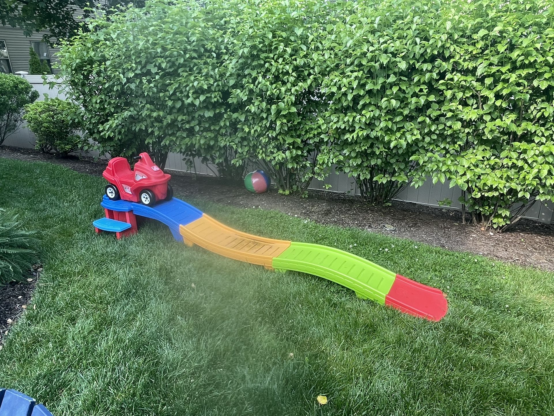 Kids car and slide track