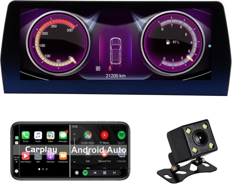 Android 12 Audio Stereo Car GPS Navigator forBMW 3 5 Series E90 E60 with iDrive System 12.3 inch Blu-ray Touch Screen CarPlay (E90 CIC System Octa Cor