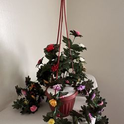 Fake Hanging Flower Pot 