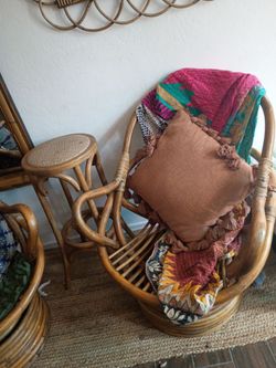 Boho chairs bamboo chairs antique/vintage