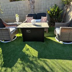 Brand New Patio Outdoor Furniture Set With Fire Pit 