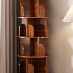 Rotating Book Shelf With Storage