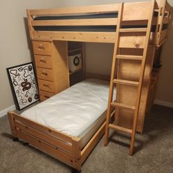 Solid Oak Bunk Bed