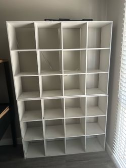 2 storage shelves