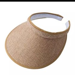 Beige Open Beach Cap For Summer Heat