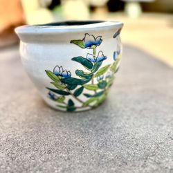 Ceramic Pottery With Flower Design Painting 