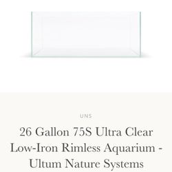 UNS 26 Gallon Glass Aquarium  And Delta 90 Filter 