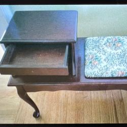Vintage Telephone Table/Bench