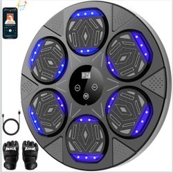 Music Boxing Machine, Boxing Wall Mount Machine for Kids Adult, Bluetooth Smart Boxing Traineing Machine with Boxing Gloves, Boxing Workout Equipment 