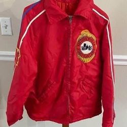 Vintage Adult Size M/L Firefighters Jacket Has Worn And Tear Just $5