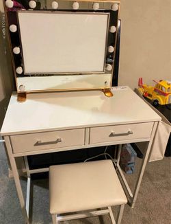 White vanity