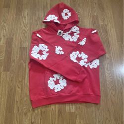 Red Denim Tear Hoodie Size Medium 