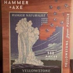 Brand New Sealed Hammer+ Axe Yellowstone 500 pieces Puzzle