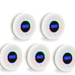 2-in-1 smoke and carbon monoxide detector pack of 5 usa fast shipping