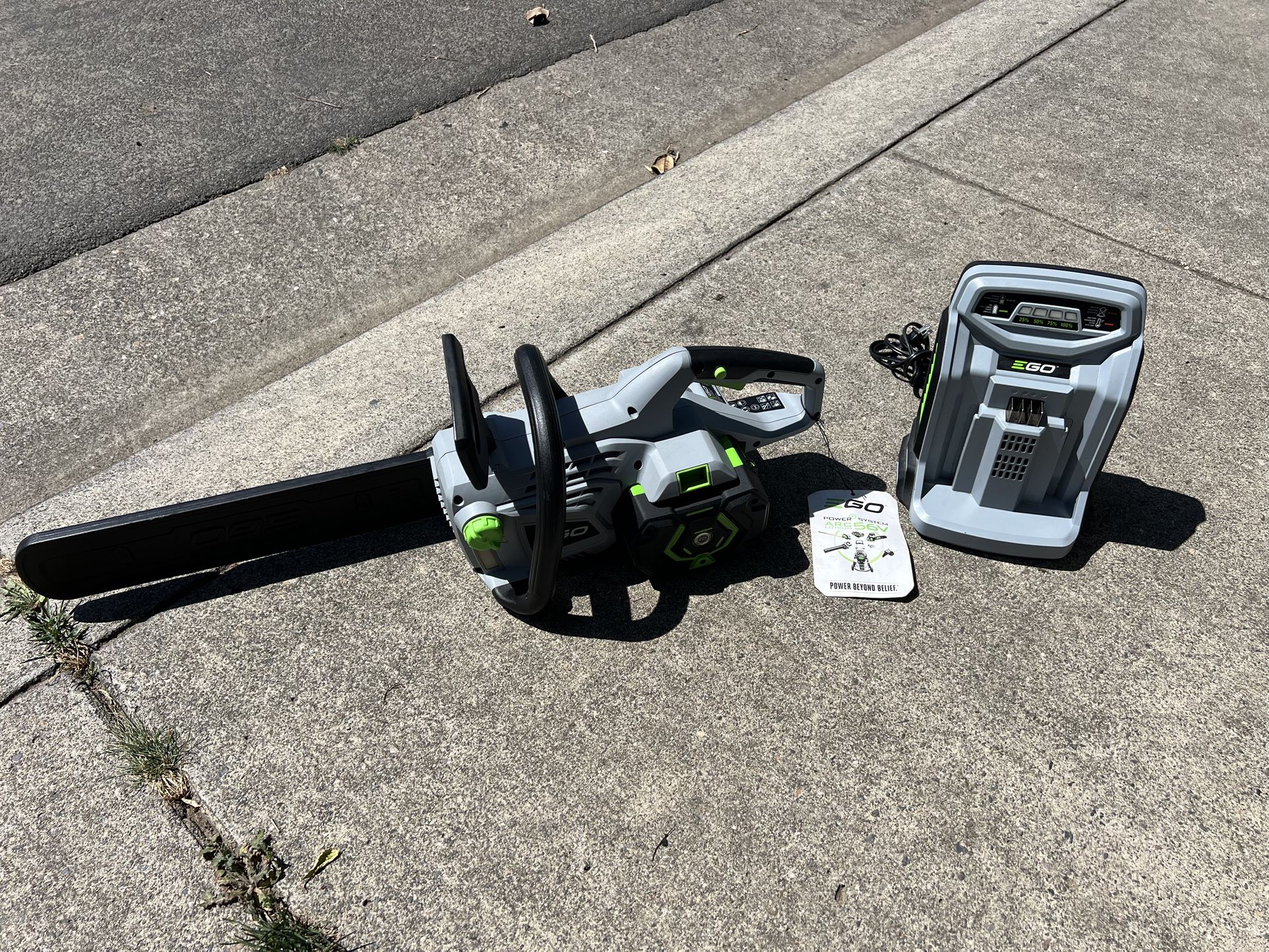 Ego 56v Chainsaw 16" Battery 7.5AH & Charger $320 Battery alone is $399 plus Tax