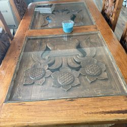 Antique Table With 4 Chairs