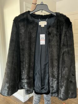 Michael Kors Faux Fur Cape Jacket - Size 2x