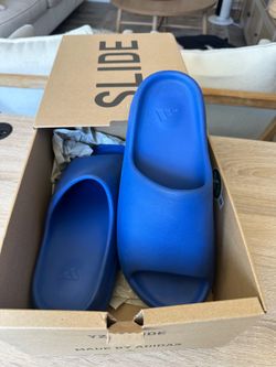 Blue Yeezy Slides $40