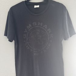 Gymshark Men's Black Logo Lightweight Jersey Graphic Crew Neck T-Shirt Size M