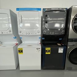 GE 3.8 cu. ft. Washer 5.9 cu. ft. Gas Dryer Combo in Diamond Gray