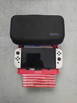 Nintendo Switch Oled 1st Gen With Case & Games