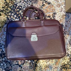 Dunhill Brown Briefcase for Men Zip ,Top Handle 