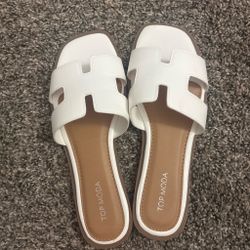 White sandals