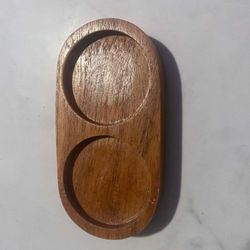 Hearth & Hand Salt & Pepper Grinder Shaker Tray Wood Holder Kitchen Counter