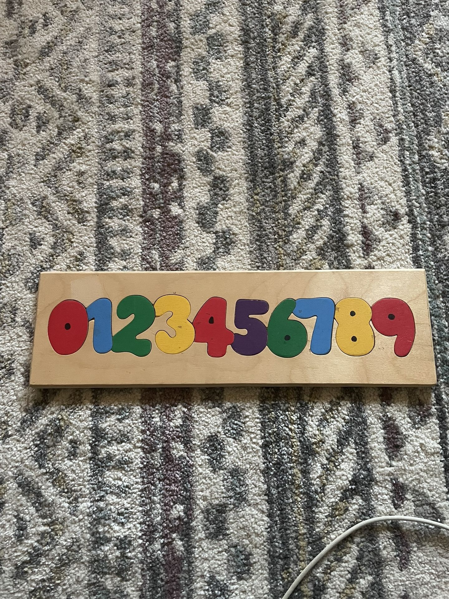 Wooden Number 0-9 Puzzle