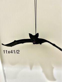 Hanging Plastic Bat Halloween Decoration. 4 Bats Total.