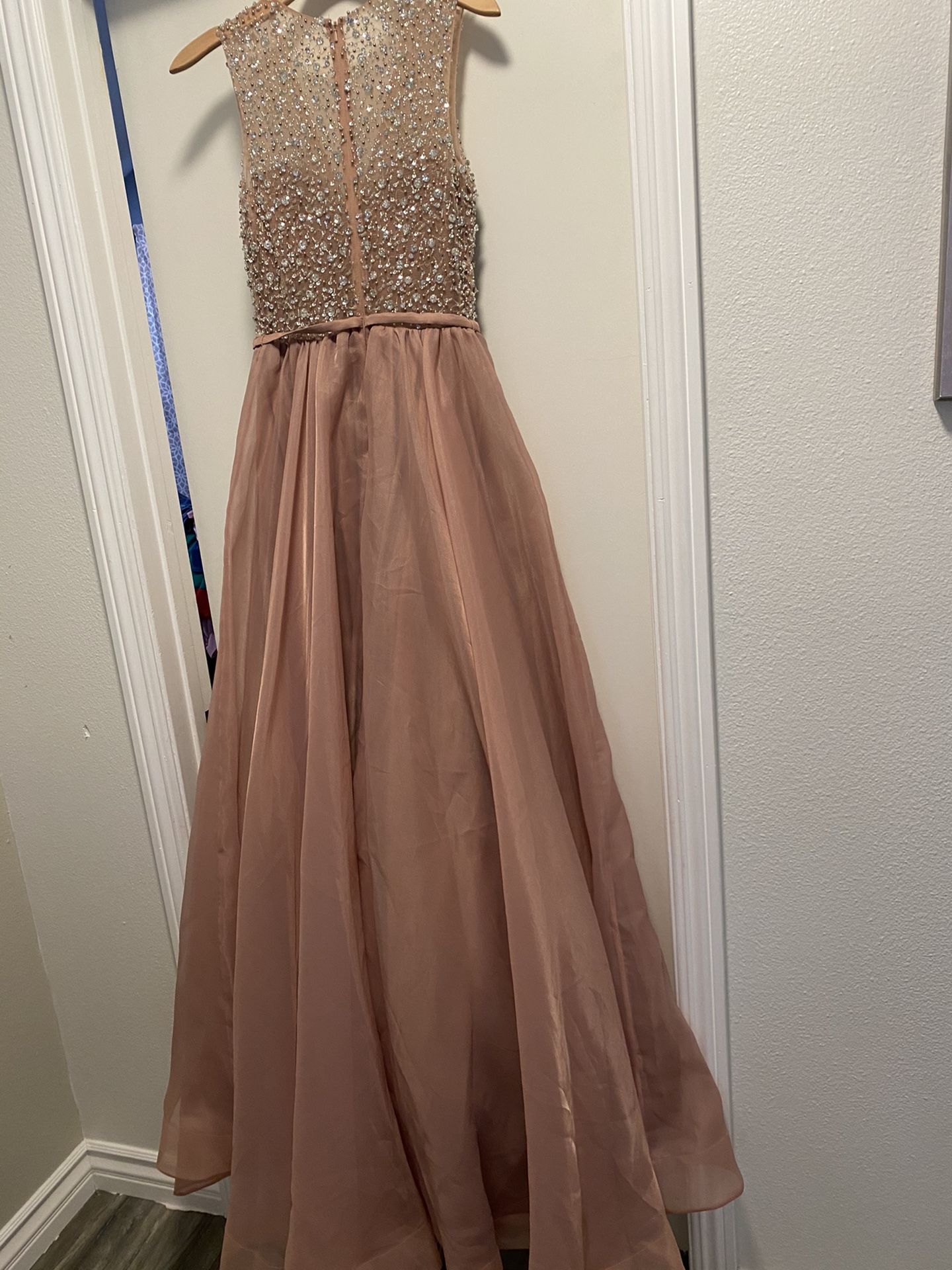 Beautiful rose gold prom, quinceañera dress