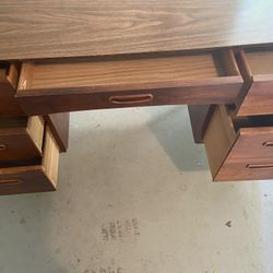 Solid Wood 7 drawers Desk is made solid for a sturdy, long-lasting home office