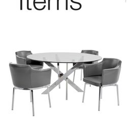 Table 54 Inches And 3 Chairs Swivel 