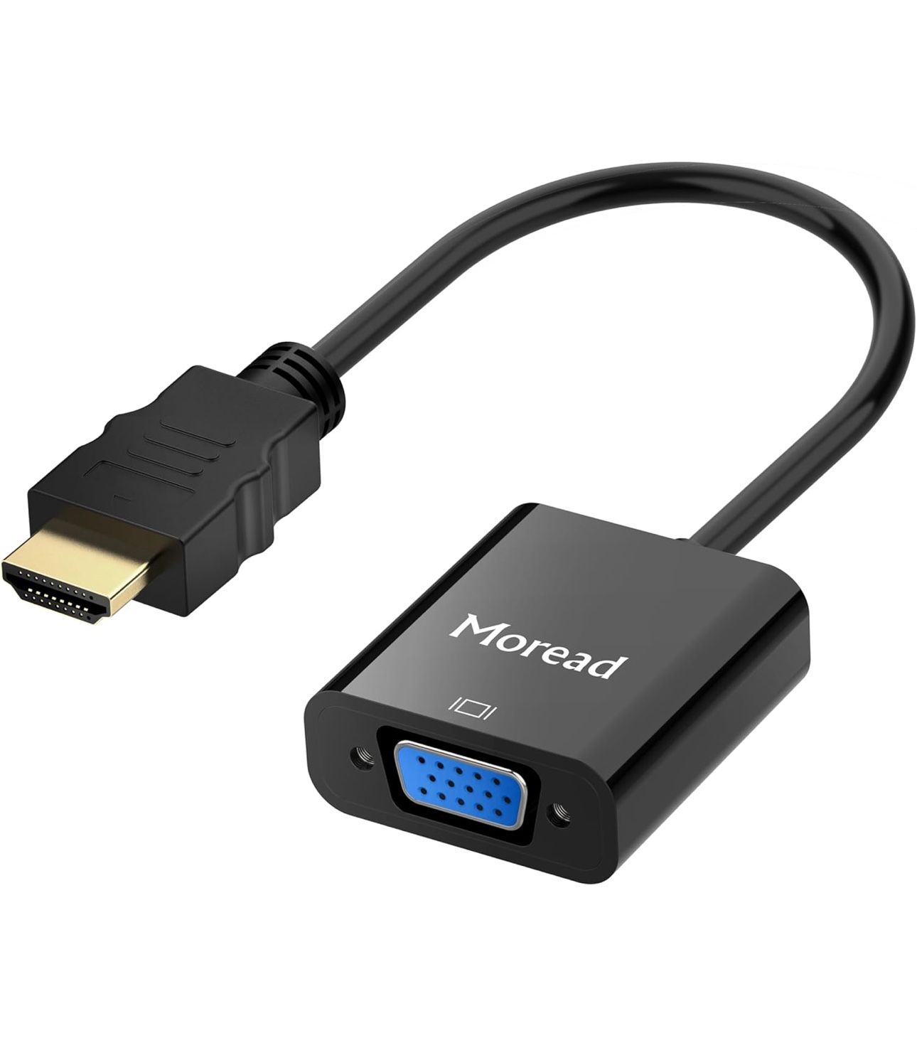 HDMI to VGA, Uni-Directional Gold-Plated HDMI to VGA Adapter (Male to Female) for Computer, Desktop, Laptop, PC, Monitor, Projector, HDTV, Chromebook,