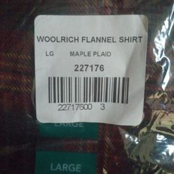 Woolrich Flannel Shirt Maple Plaid Lg