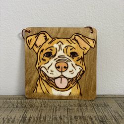 Dog Wood Burning 6x6”