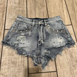 Mid waist booty shorts mid rise denim shorts jeans shorts summer pants stretch