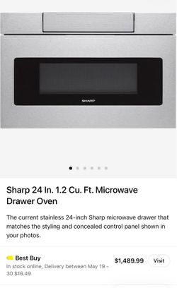 Sharp 24” Microwave Drawer – Stainless Steel