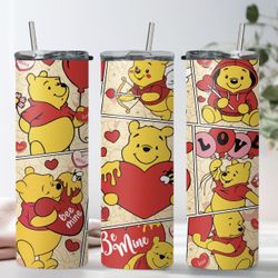 Winnie the Pooh Valentines Day Tumbler 