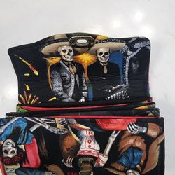 Handmade Day Of The Dead Wallet - Never Used
