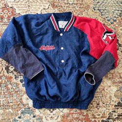 Vintage cleveland indians warm up jacket M