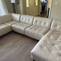 Large 3 Piece Sofa Sectional Beige