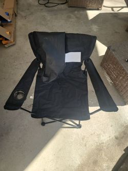 Black Folding Camping Chair with Carrying Bag