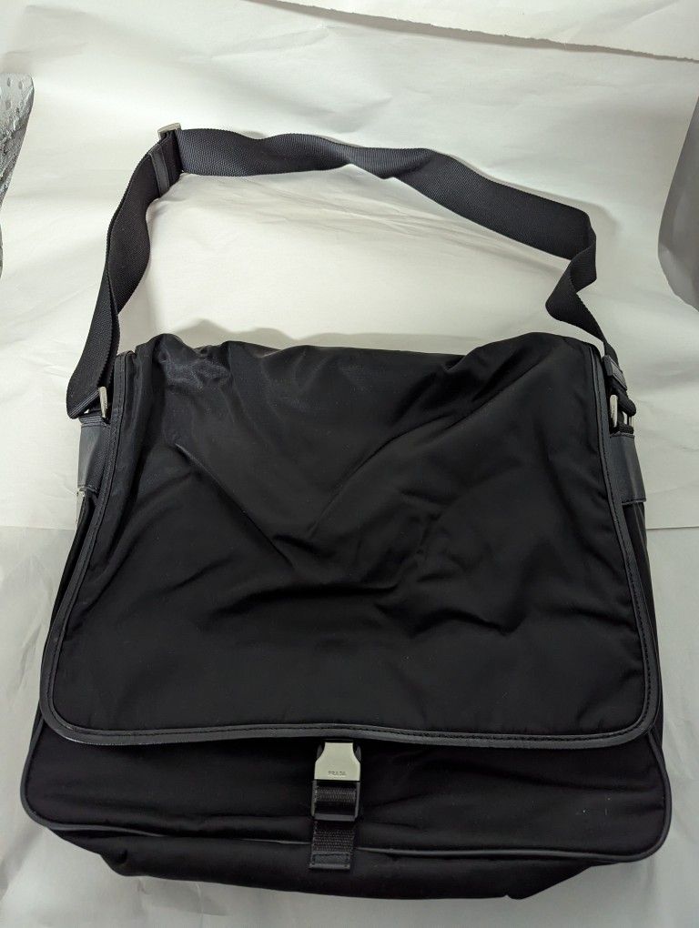 Graduation Gift! Vintage Prada Messenger Bag Perfect For Recent Grads For Interviews And Commuting